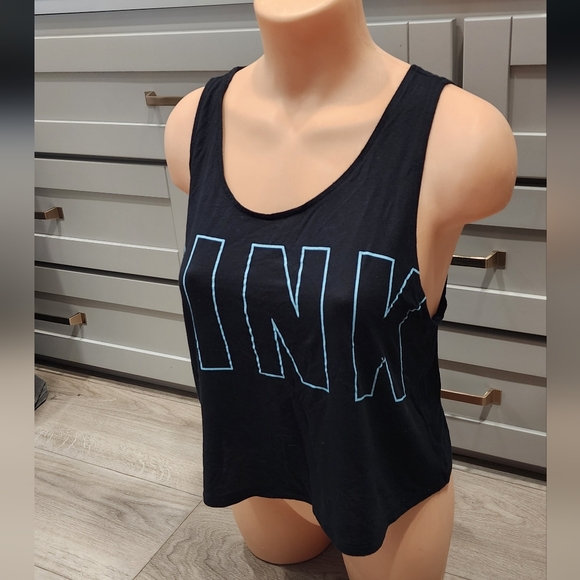 PINK Crop Tank Top Open Back - Picture 6 of 6